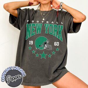 New York Football Old School Style Comfort Colors Tee 166
